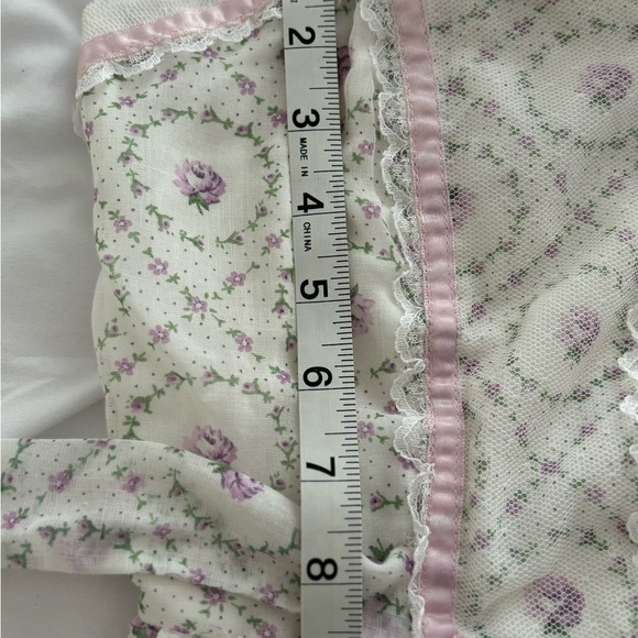 Vintage Zum Zum Floral Maxi Dress Sundress with Lace Union Made in USA Size 2 4 - Picture 15 of 16